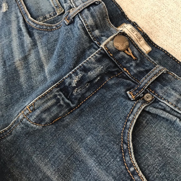 Free People distressed denim cut off shorts - Picture 4 of 5